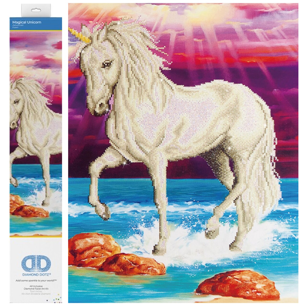 Diamond Dotz Magical Unicorn Mystical Diamond Painting Kits for Adults - Diamond Art Kits a Relaxing Creative Craft Kit with Dotz Gems 30.3x20.1